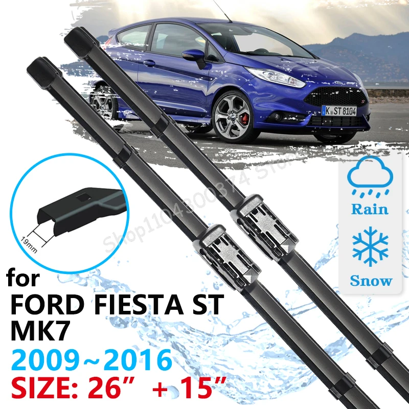 

Car Front Wiper Blade For Ford Fiesta ST 2009 2010 2011 2012 2013 2014 2015 2016 MK7 Windscreen Windshield Accessories Window