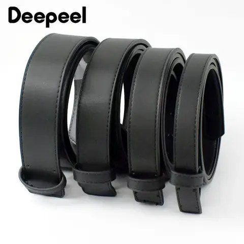 1Pc Deepeel 20/30/35/38mm Men's Black 2nd Layer Cowskin Belt Body Leather Craft Apparel Waistband Accessories Business Belts