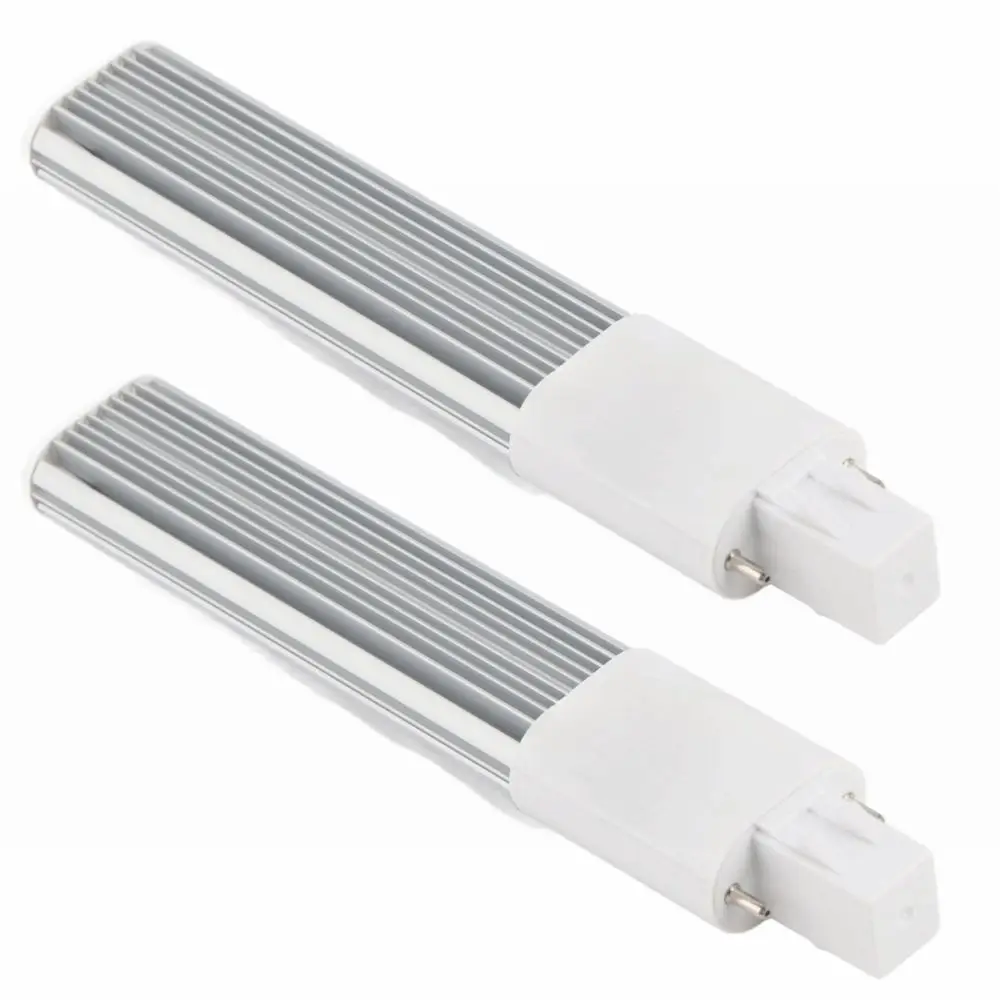 2 Pack G23/GX23 LED Bulb 6W AC 85-265V LED Tube Light CRI 80+ 600LM Compact Fluorescent Replacement Display Lighting