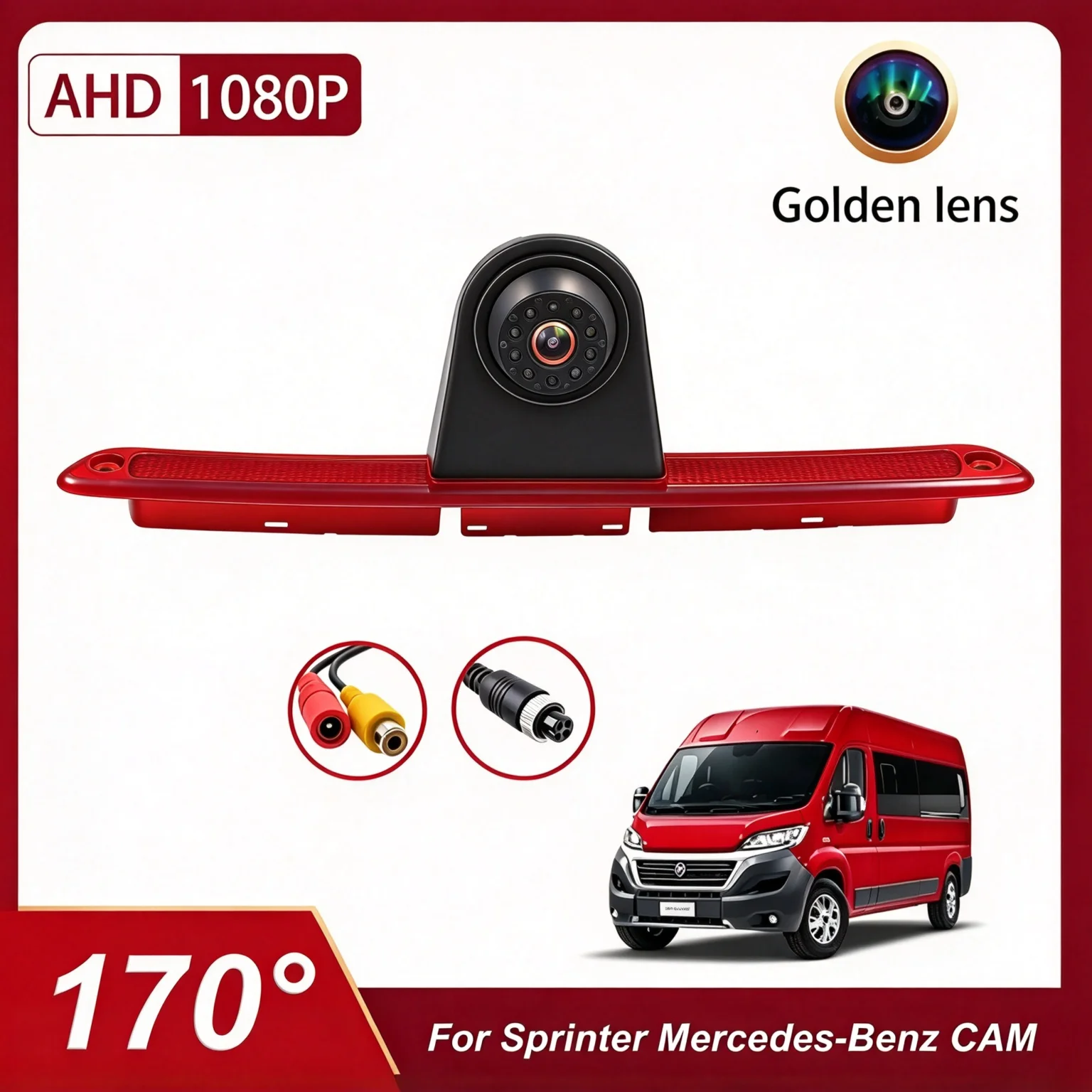 AHD CVBS Waterproof IR Night Vision Brake Light Reverse Camera For Mercedes-Benz Sprinter VW Crafter Van 2007-2018