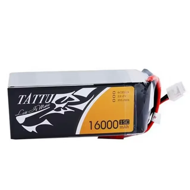 TATTU 16000mAh 15C 22.2V 6S Remote Control Heavy Lipo Battery For Quadcopter Agriculture Drones Battery