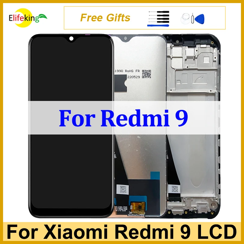 

6.53'' LCD For Xiaomi Mi Redmi 9 Display Touch Screen M2004J19G M2004J19C Digitizer Assembly Screen Replacement With Frame