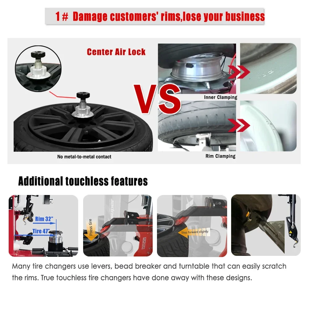 Lawrence Tire Service Workshop Equipment Protect Rims Tire Changer And Wheel Balancer Combo Tyre Fitting Machine Wheel Balancer