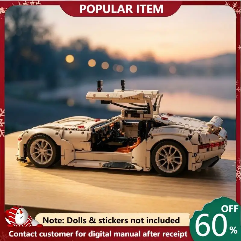 2853PCS MOC Technic RC Sports Car Model Custom Building Blocks Remote Control Automobile Assembly Model DIY Assembly Gifts Adult