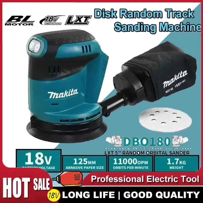 

Makita Battery PIN Cordless Disc 18V Rechargeable Random Orbital Sander Woodworking Sanding Putty Polishing Bare Tools