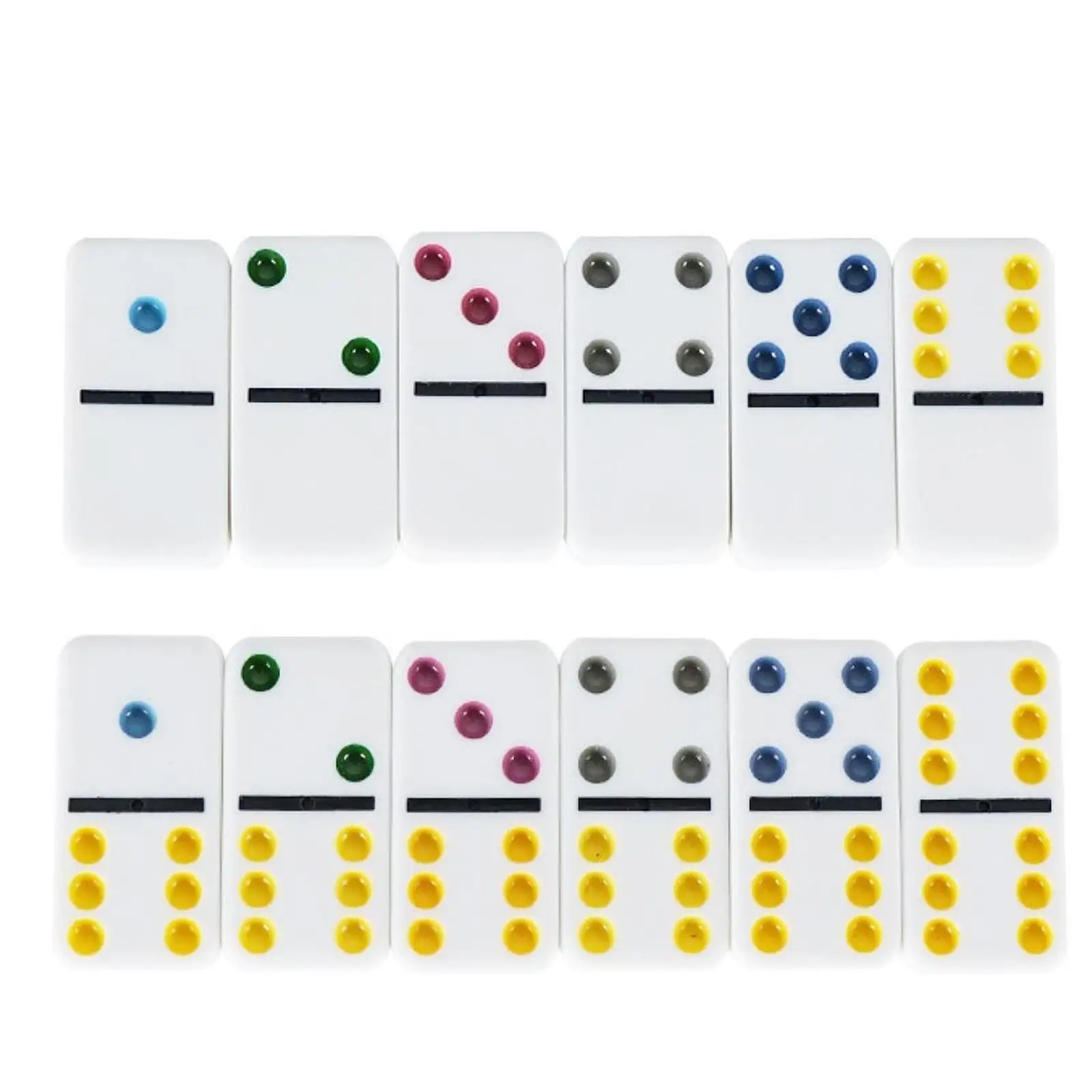 Educational Wooden Domino Blocks Learning Game for Kids Logic Skills Training Family Activity Set
