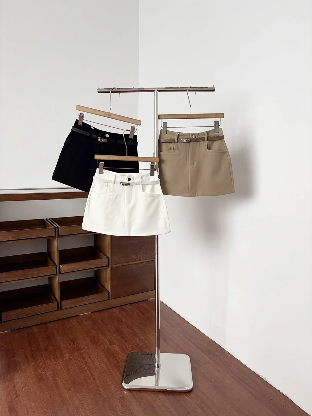 Low Waist Khaki A-Line  Skirt Women's Summer Short Skirt Bodycon Anti-Light Pants Skirt Korean Style Standard Fit Polyest...