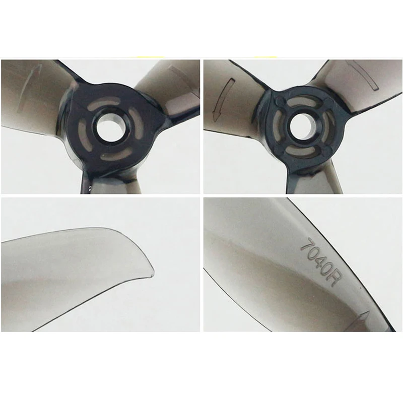 16 sztuk/partia 7040 7x4 3-Blade śmigła PC 7 Cal 8 CW CCW rekwizyty dla FPV Racing Drone Quadcopter RC Racer DIY akcesoria części