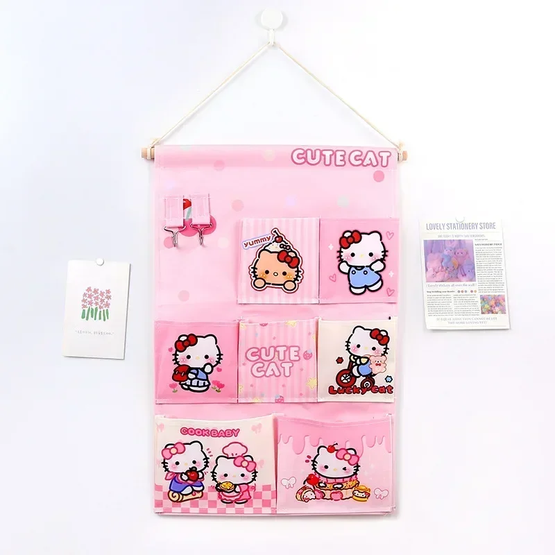 Sweet Hello Kitty Anime  Kuromi Cinnamoroll  Kawaii Sanrio Storage Bag Cute Cartoon Student Hanging Bag Lovely Gifts for Kids