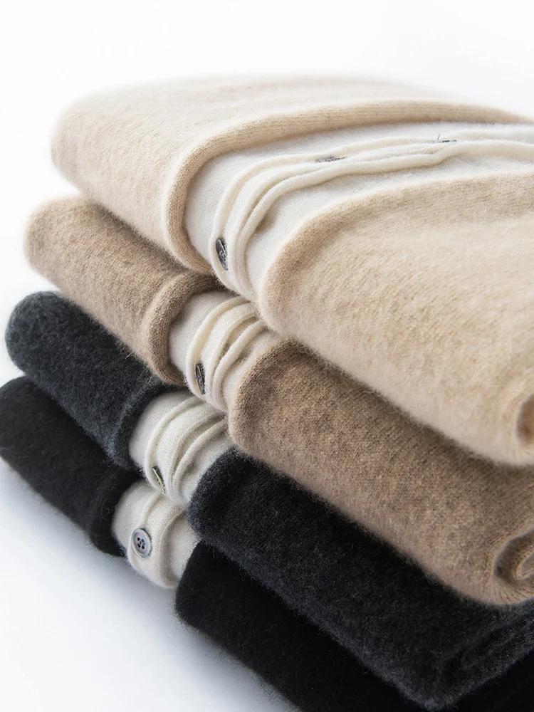 

TLOML Новый женский трикотаж из 100% кашемира с v-образным вырезом, кардиган с цветными блоками, искусственный дизайн из двух предметов, осенне-зимние офисные женские удобные топы