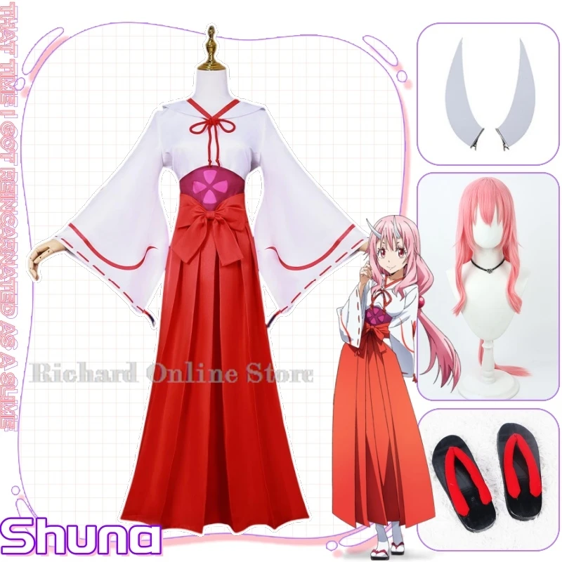 Shuna Anime Die Keer Dat Ik Werd Gereïncarneerd Als Een Slijm Cosplay Kostuum Carnaval Halloween Kerstkleding Schoenen Pruik Rollenspel