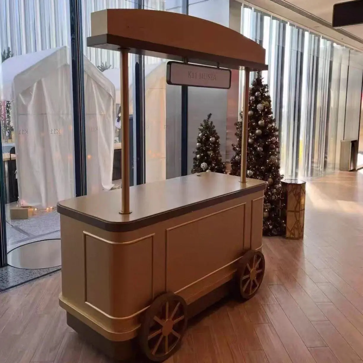 Shopping mall decoration table display car wrought iron mobile float exhibition activities promotional car outdoor brand