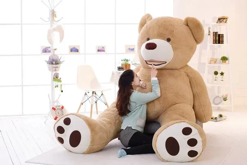 [Divertente] 260 cm Enorme grande orso americano Peluche orsacchiotto copertura peluche morbida bambola copertura del cuscino (senza roba) giocattoli per bambini