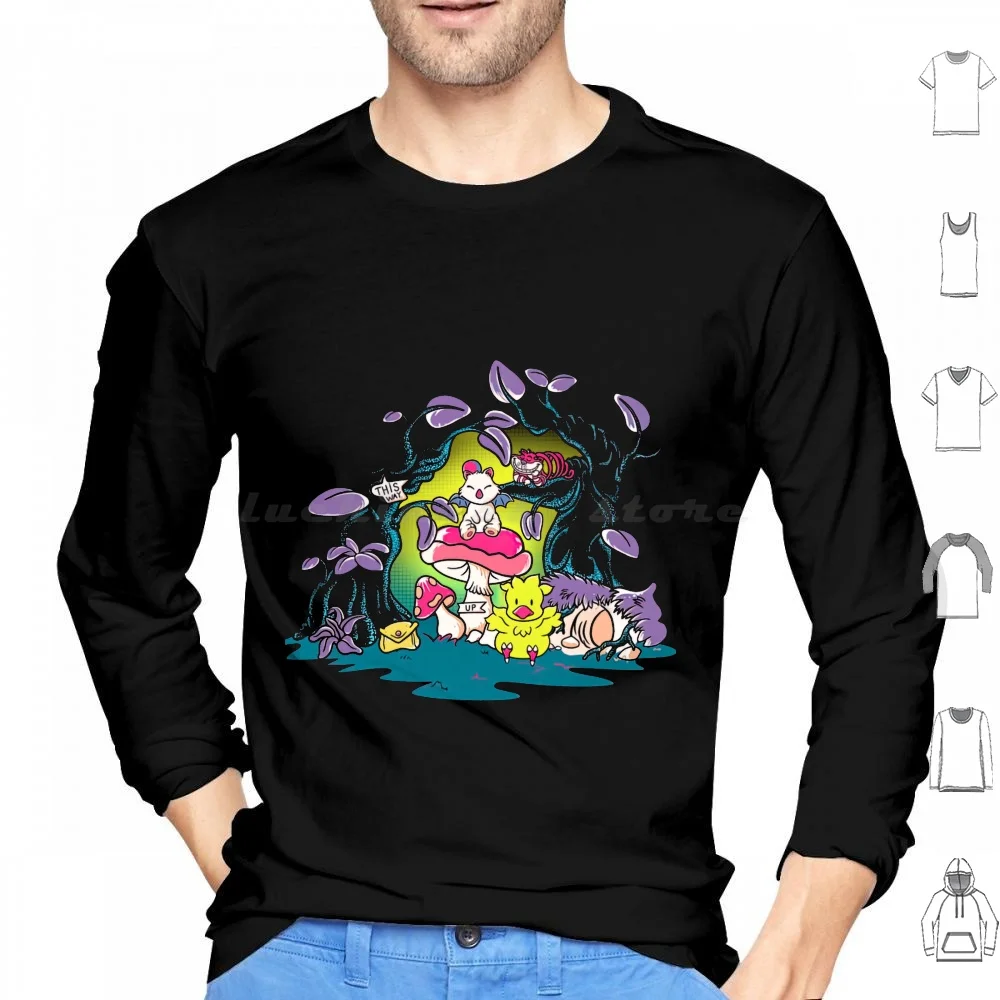 Fantasy Forest Hoodie Cotton Long Sleeve Vivi Chocobo Fantasy Ff9 Ffix Final Fantasy Wizard Black Mage Ornitier Mage Kupo