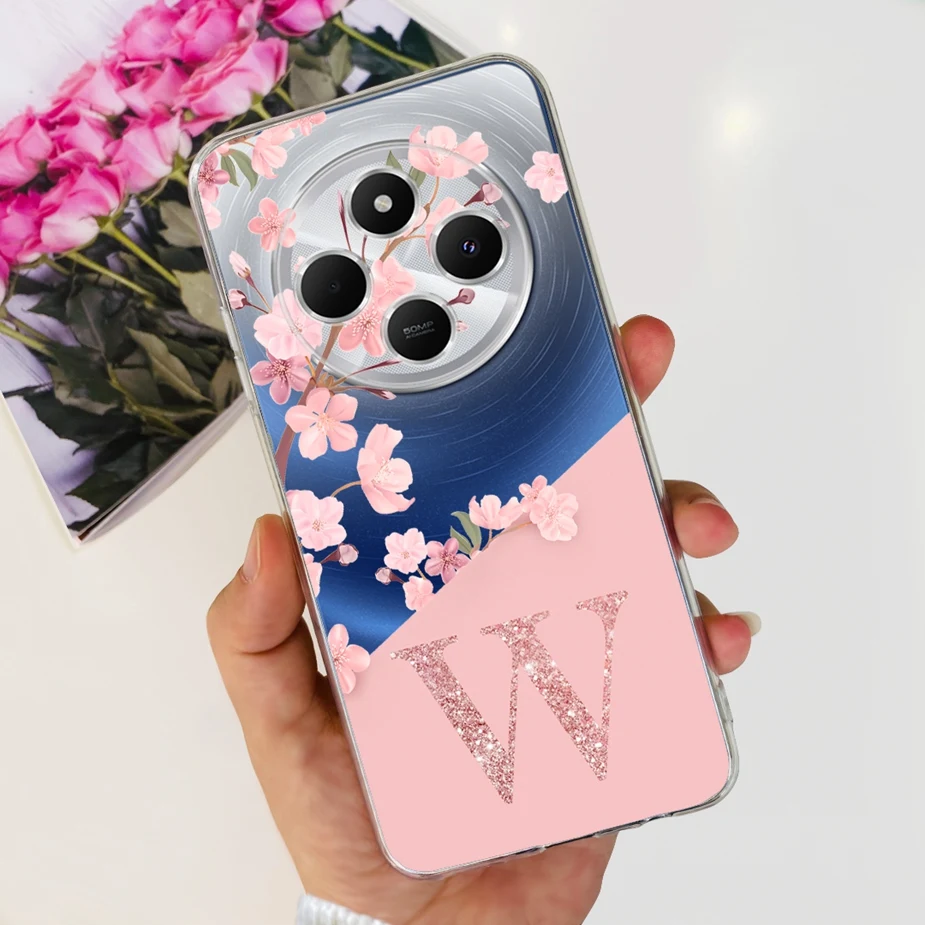 For Xiaomi Redmi 14C Case Luxury Letters Cover 6.88\'\' Clear Silicone Phone Case For Xiaomi Redmi 14C Redmi14C Soft Fundas Bumper
