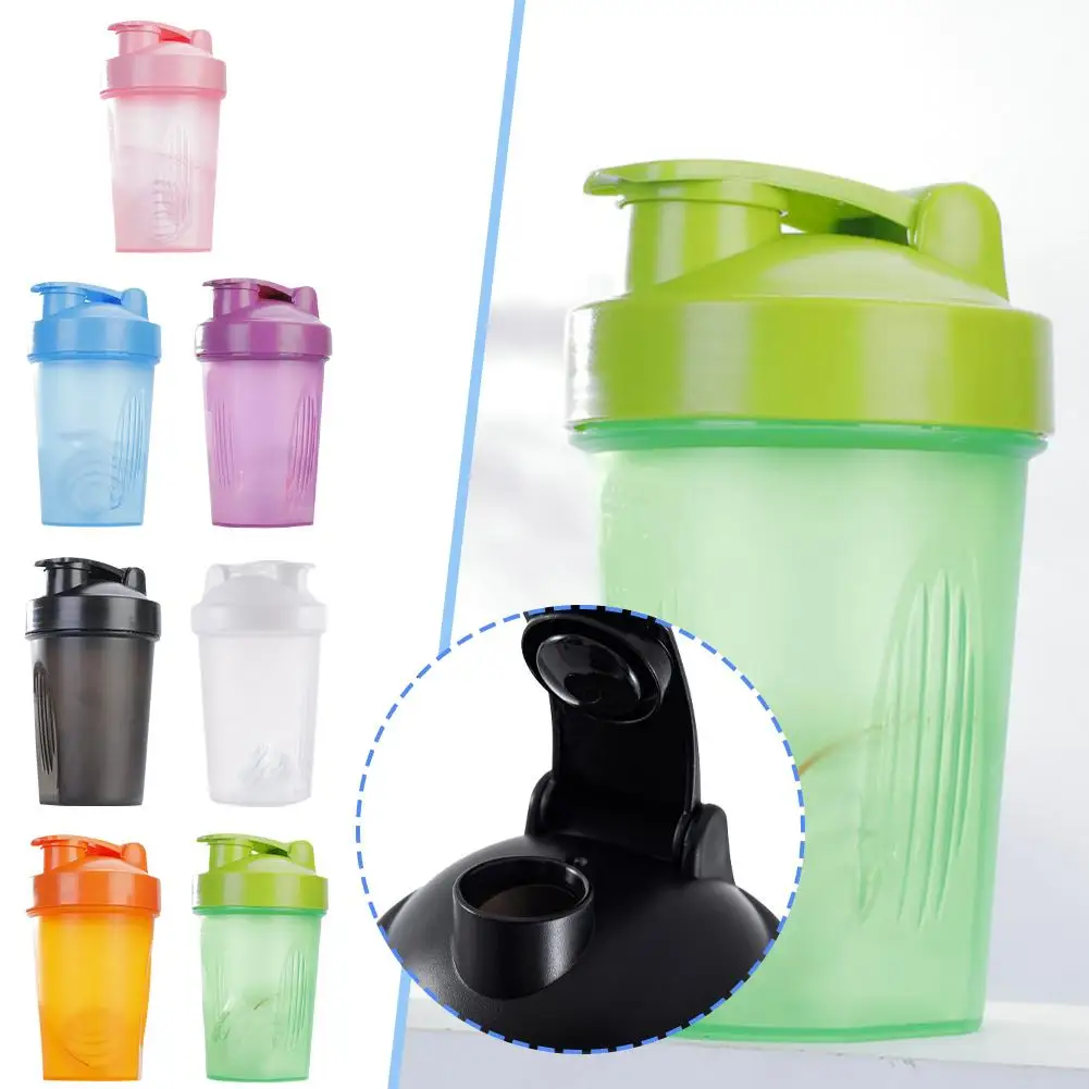 Shaker Cup Sports Portable Convenient Stirring Cup Accessories Water Shakers Bottle Drink Plastic Adults 400ml M8K0