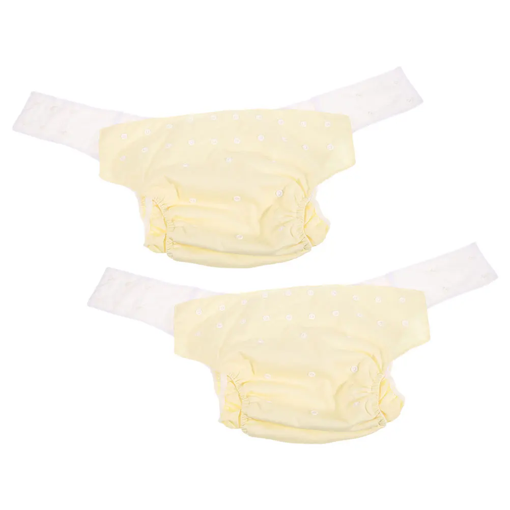 

2Pcs Reusable Adult Diapers Washable Incontinence Pants Universal Adjustment Comfortable Fit for Elderly Adult Pants