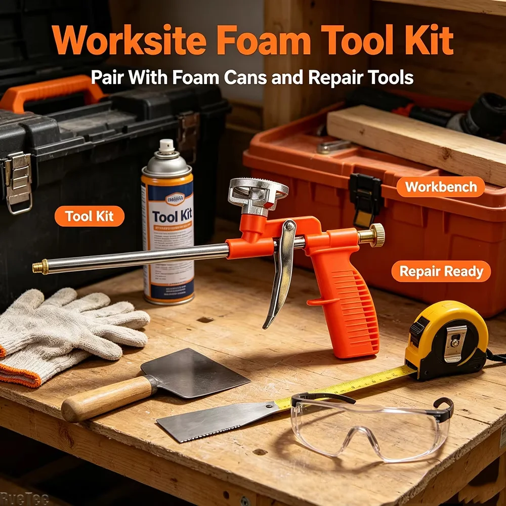Polyurethane Foam Spray Caulking Gun, Metal Foaming Jet Glue Gun, Building House Decoration Tool