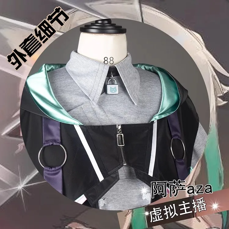 COS-KiKi Vtuber Nijisanji Aza Game Suit Gorgeous Handsome Uniform Cosplay Costume Halloween Party Role Play Outfit Any Size