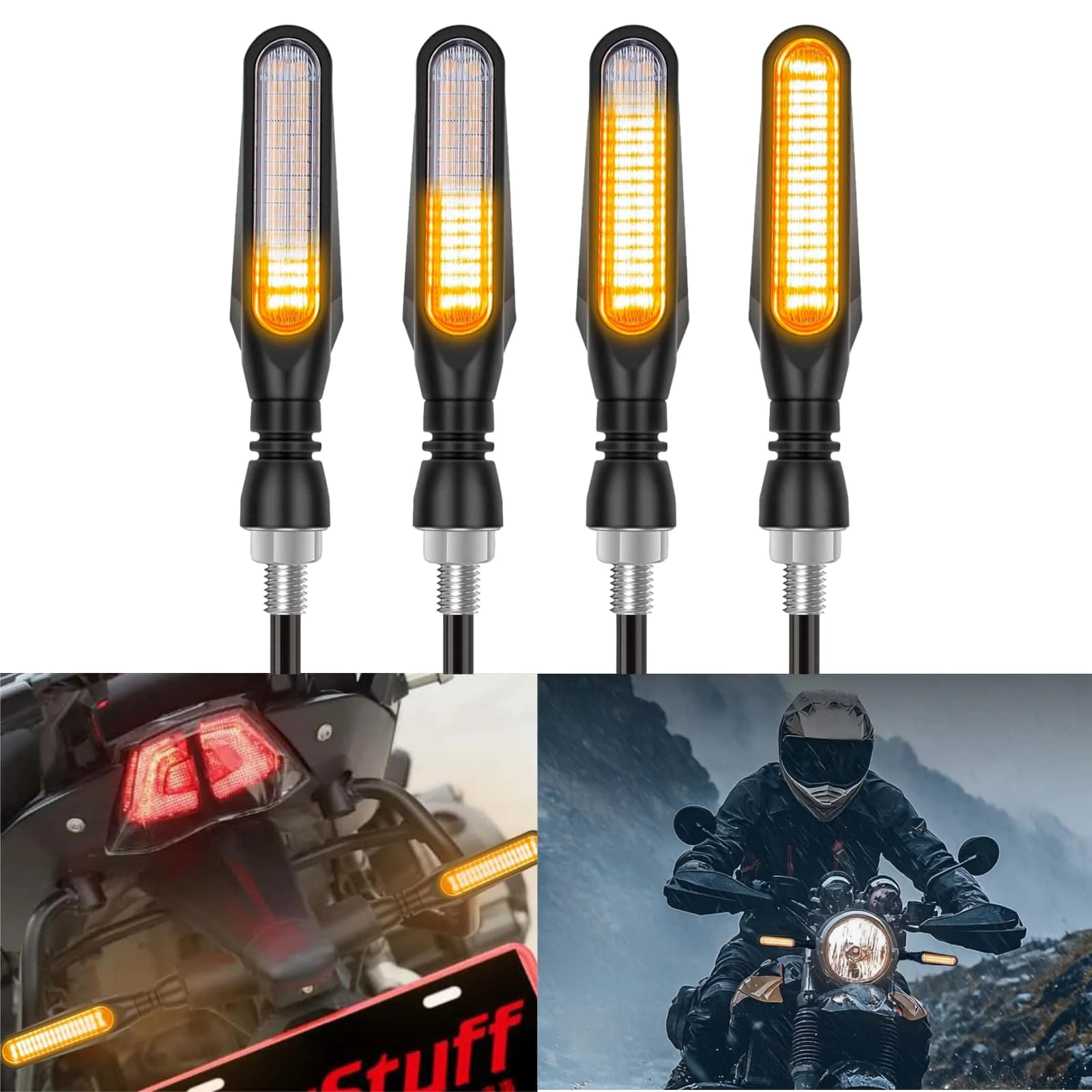 

Для Harley Honda Yamaha Triumph универсальные мотоциклетные светодиодные водонепроницаемые указатели поворота 12 В плавные последовательные огни IP67