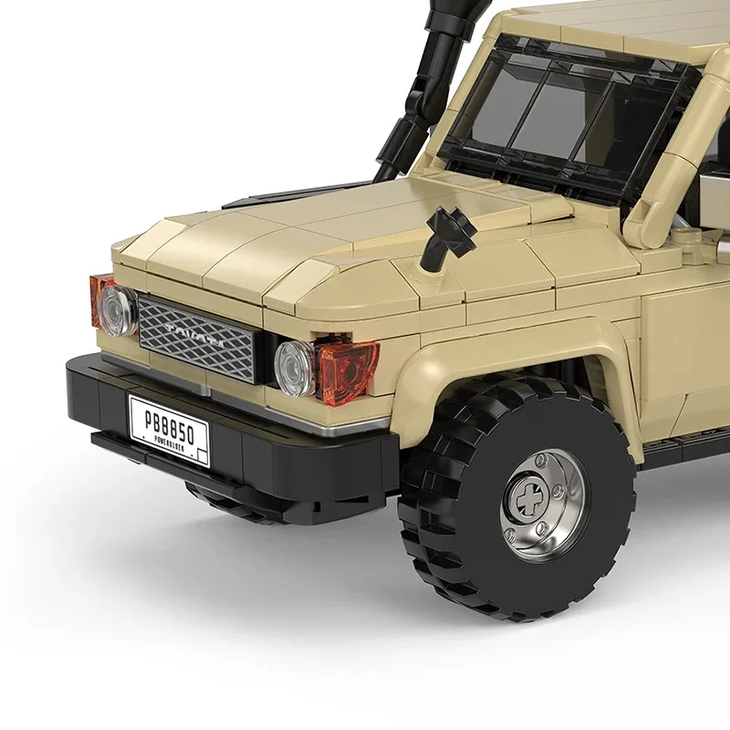 

PB8850 LC78 1:32 Land Cruiser Off-road Vehicle Model Building Blocks Set with Container Ornaments MOC Bricks Birthday Toys Gifts