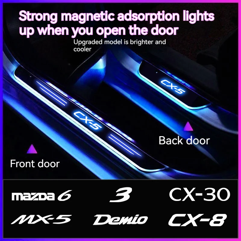 

Car door welcome light pedal threshold light car atmosphere light For Mazda CX30 MX5 SKYACTIV CX5 ATENZA AXELA BIANTE PREMACY