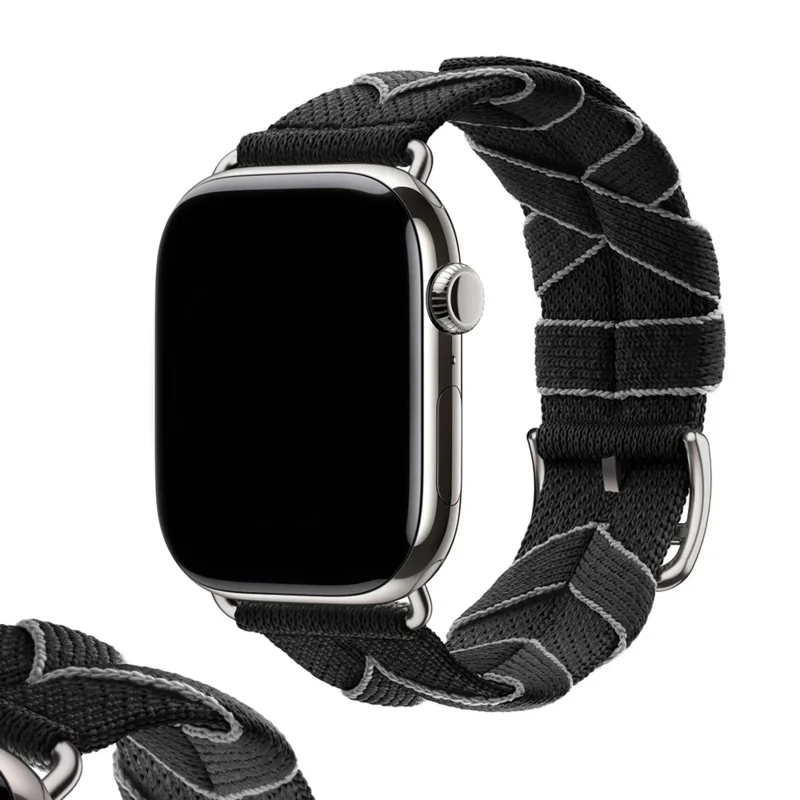 

Single Tour for Apple Watch band series 10 9 8 7 6 SE knit hand-braided chevron pattern strap for iWatch