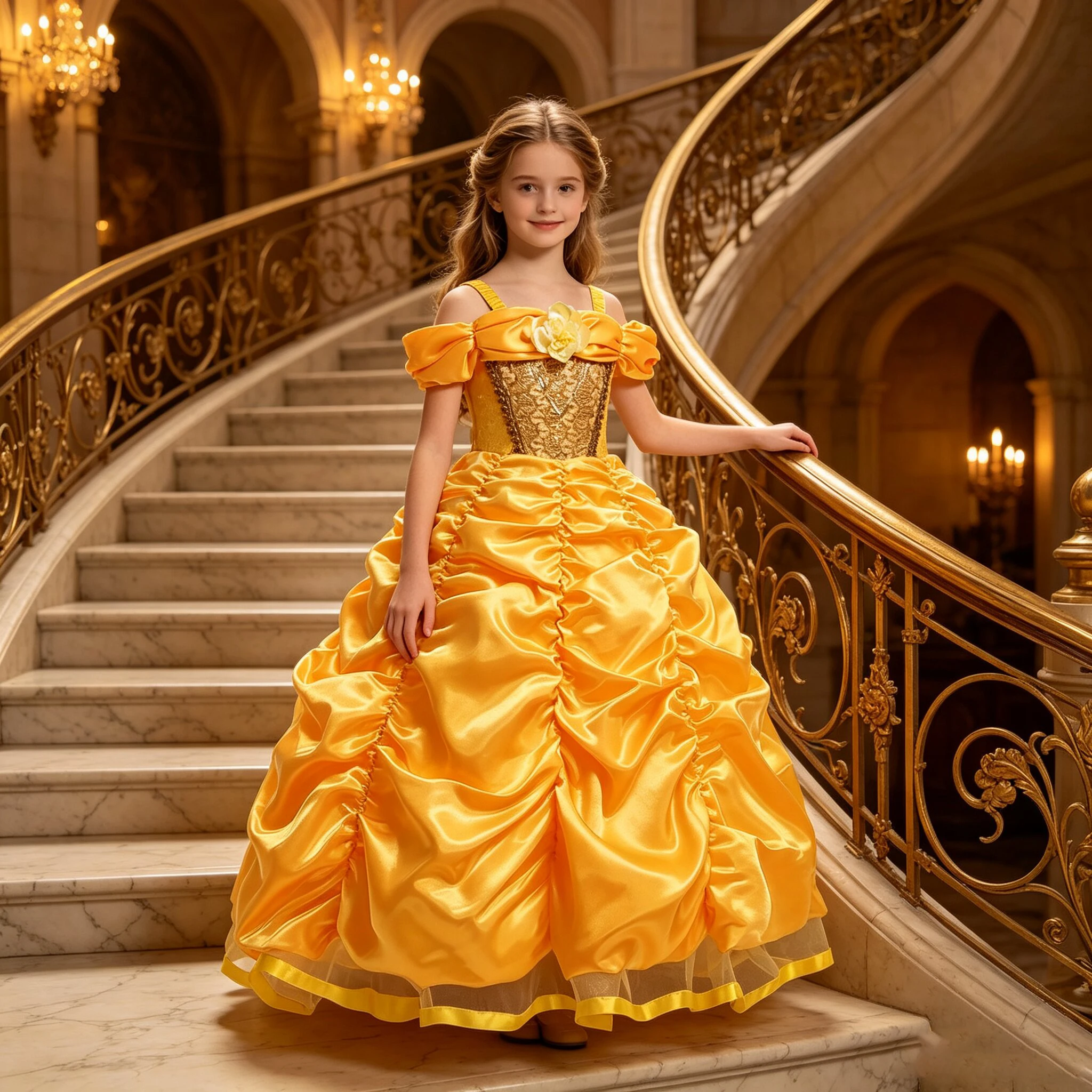 Fantasy Carnival Beauty Beast Princess Girls Dresses Elegant Wedding Birthday Party Prom Dress Girl Christmas Halloween Costumes