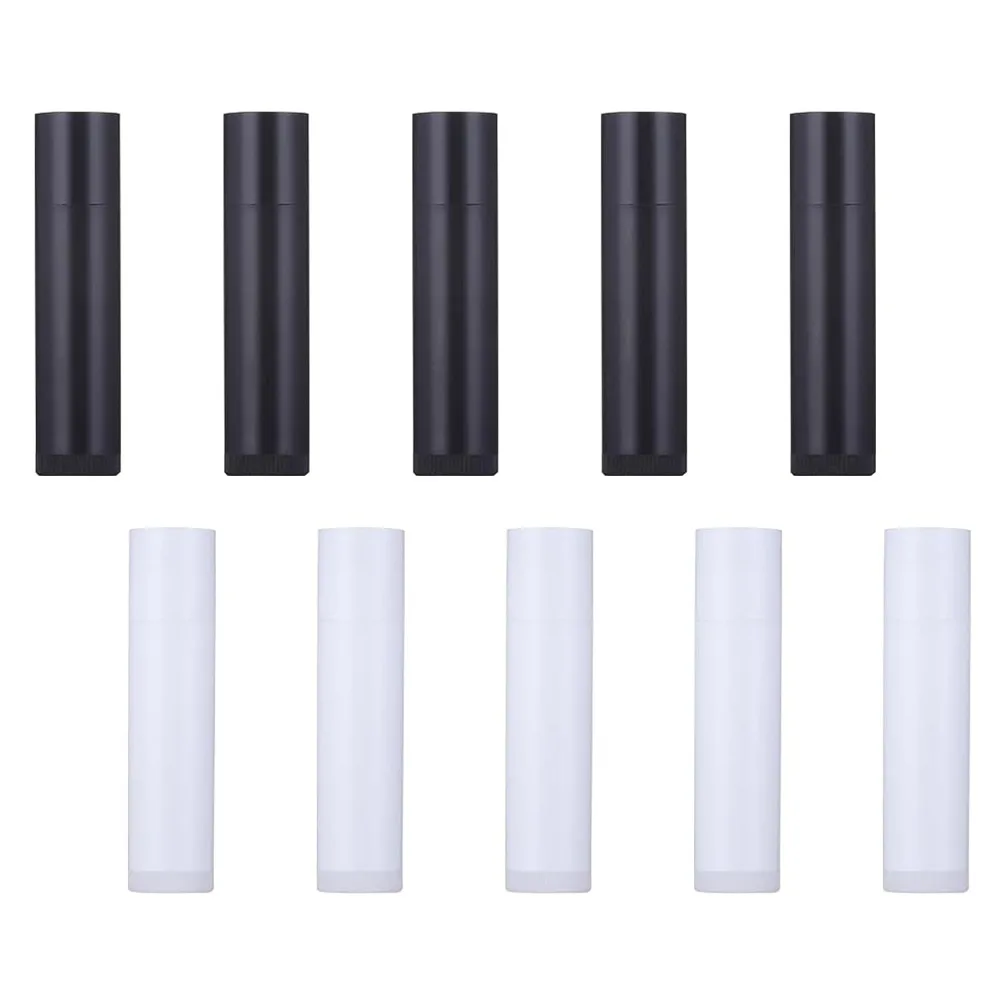 5g 10 piezas de tubos de lápiz labial vacíos, envases de brillo de labios vacíos reutilizables, cuidado de labios casero, bálsamos labial cosméticos naturales DIY