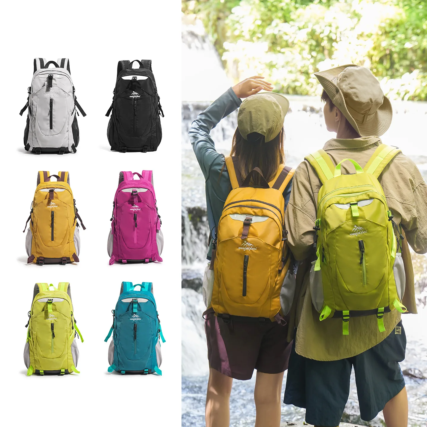 Lightweight Hiking Backpack Multifunctional Outdoor Sports Rucksack Waterproof Travel Daypack for Cycling Trail Running Trekking
