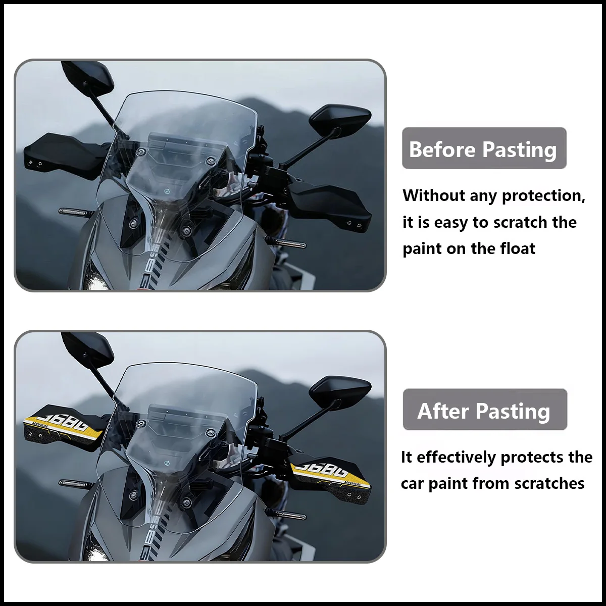 For ZONTES 368G 368 G 2024 Motorcycle Accessories Stickers Thickened Matte Waterproof Handguard Protector Decoration Decals Kit