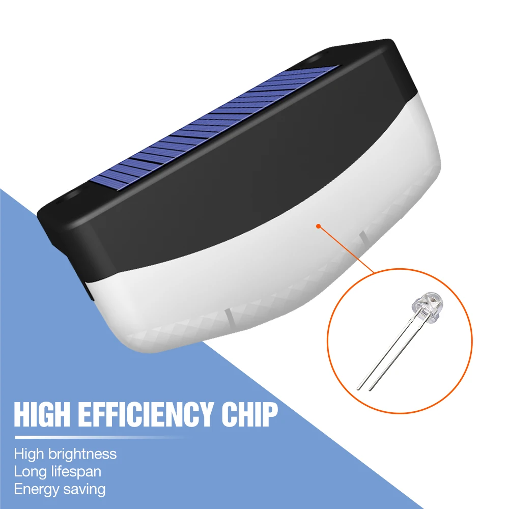 Led Solar Step Light Outdoor Landscape Garden Lights Smart Wall Lamp For Paths IP65 Waterproof Led Reflector Decoração Light