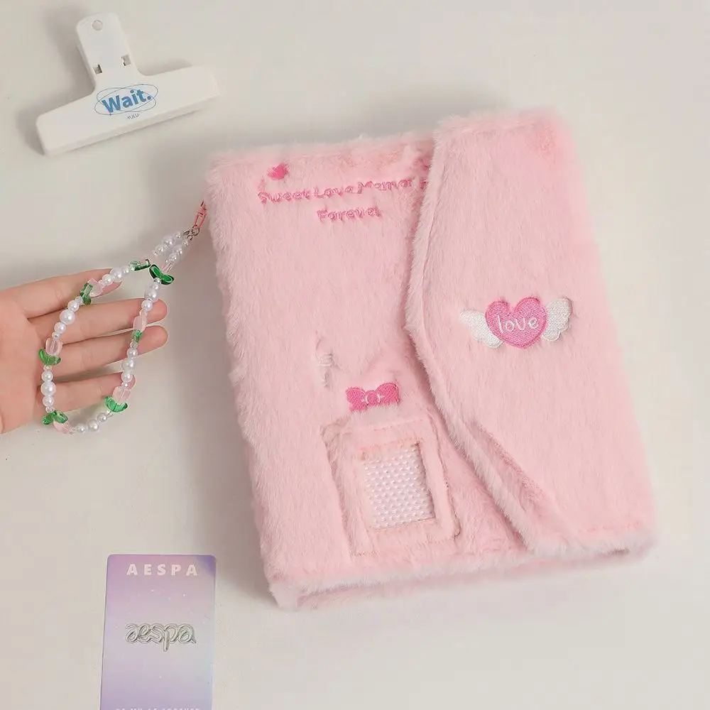 3 Inch Photo A5 Kpop Idol Photocard Binder Book Jacket Loose-leaf Idol Photo Album Plush Fluffy Photo Card Holder