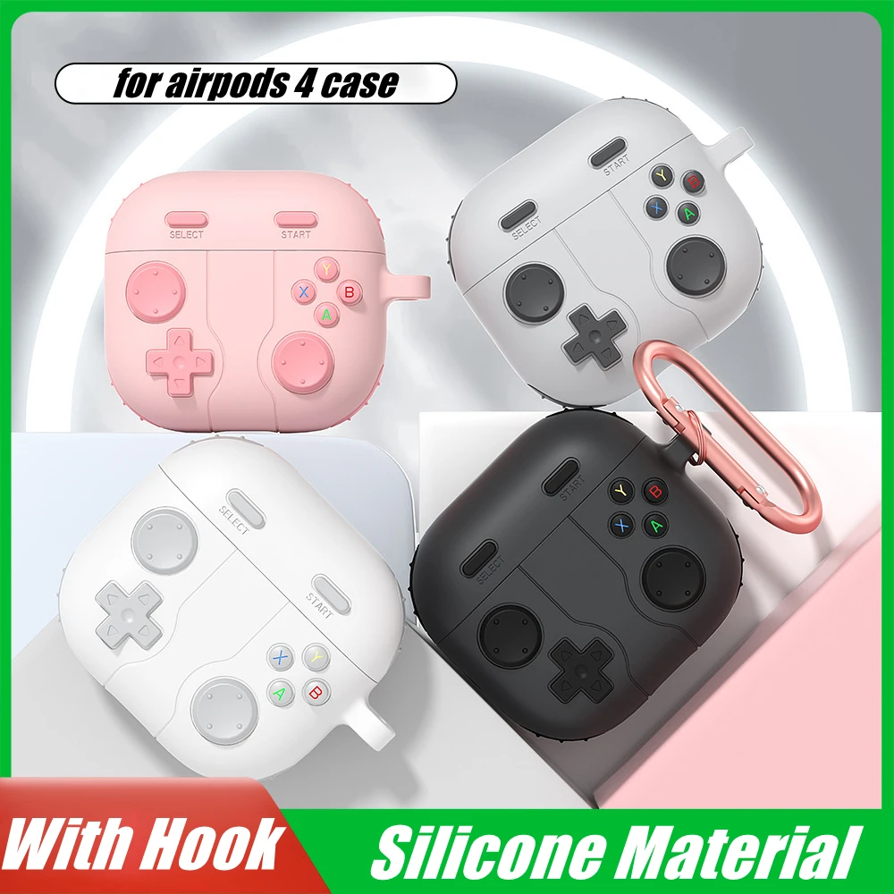 New For Apple Air Pods 4 Case Protector 3D games console Cover with cleaning kit [visible front LED] For Airpods 4/SE Funda