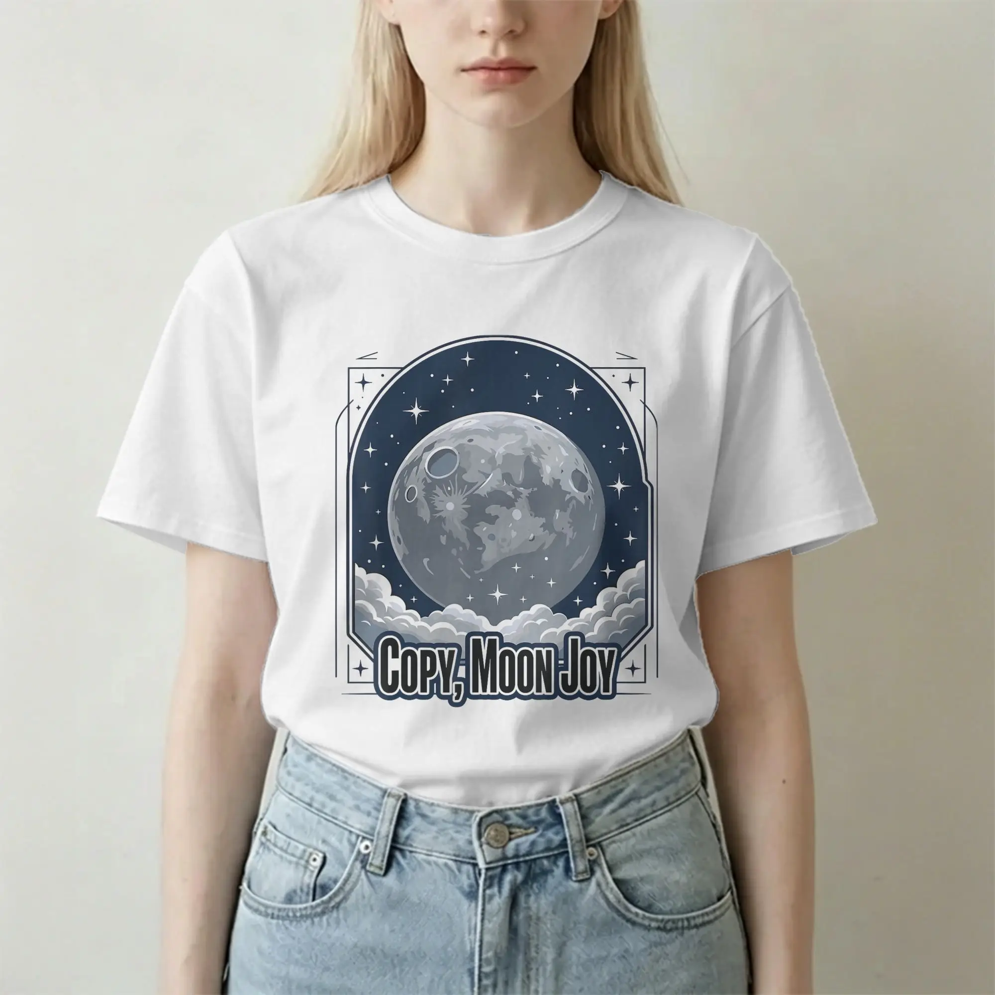 Funny Copy Moon Joy Lunar Moon T-Shirts for Men Women Fashion Cotton Tee Shirt Round Collar Short Sleeve T Shirts Gift Idea Tops