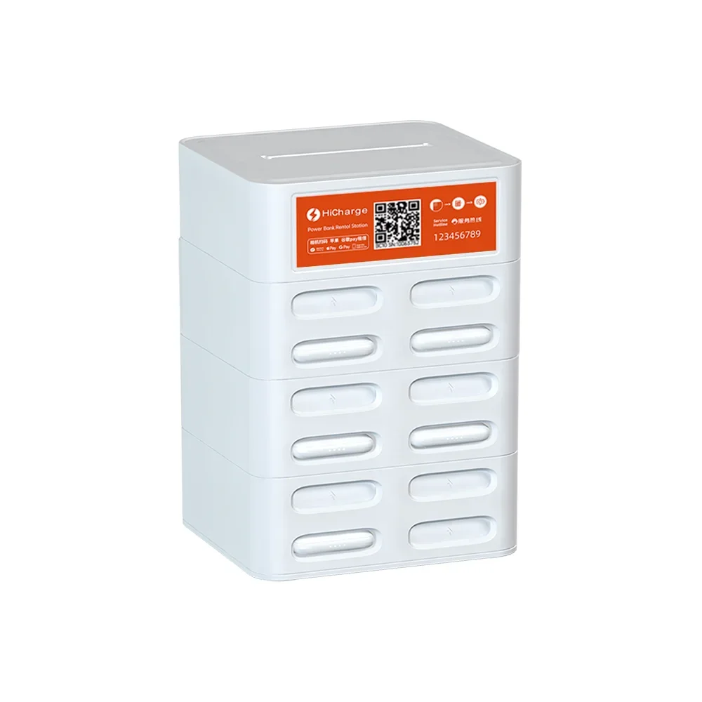 12-Bay IoT-Enabled Mobile Power Rental Locker 65W Charging Cabinet Power Banks & Power Station