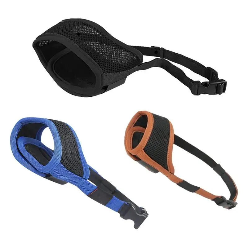 Dog Muzzle Soft Nylon Muzzle For Small Soft Mesh Nylon Muzzle Adjustable Puppy Mouth Cover Training Guide Helps Build Bonds