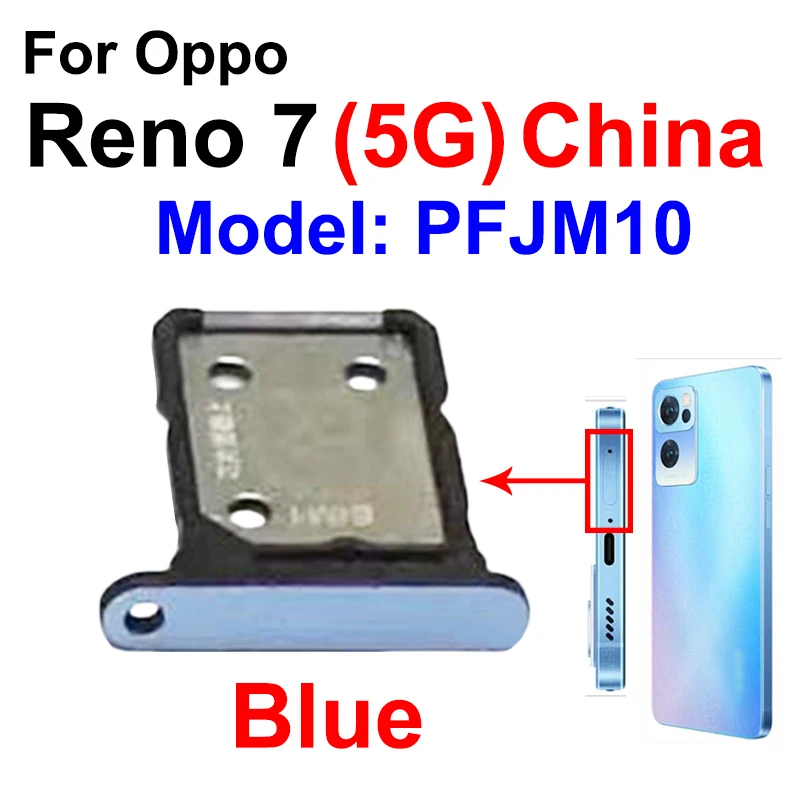 For OPPO Reno 7 7SE 7Lite 7Z 4G 5G SIM Card Tray Dual SIM Card