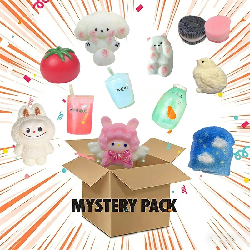 Taba Squshy Kawaii Misteriosa Sorpresa Scatola Cieca Giocattolo Antistress - Squeezzabile Incredibile Zampa di Gatto Pollo Biscotto Cane Animale regalo