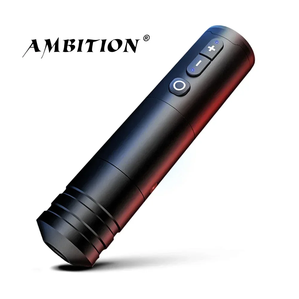 Ambition Ninja 2400mAh 4.0 Stroke Powerful Coreless Motor Digital Wireless Rotary Tattoo Pen Machine for Body Art