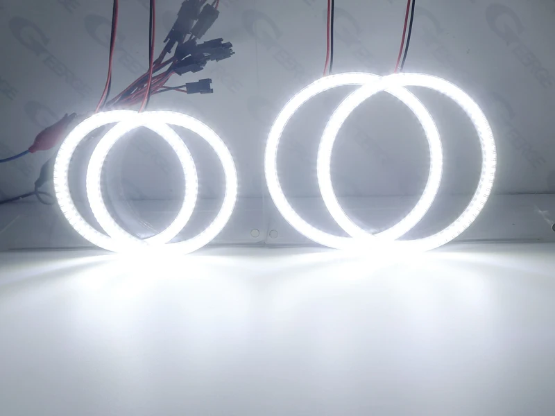 For Land Rover Freelander 2 LR2 L359 2006 - 2011 Ultra Bright Dual Color Day Light Turn Signal LED Angel Eyes Kit Halo Rings