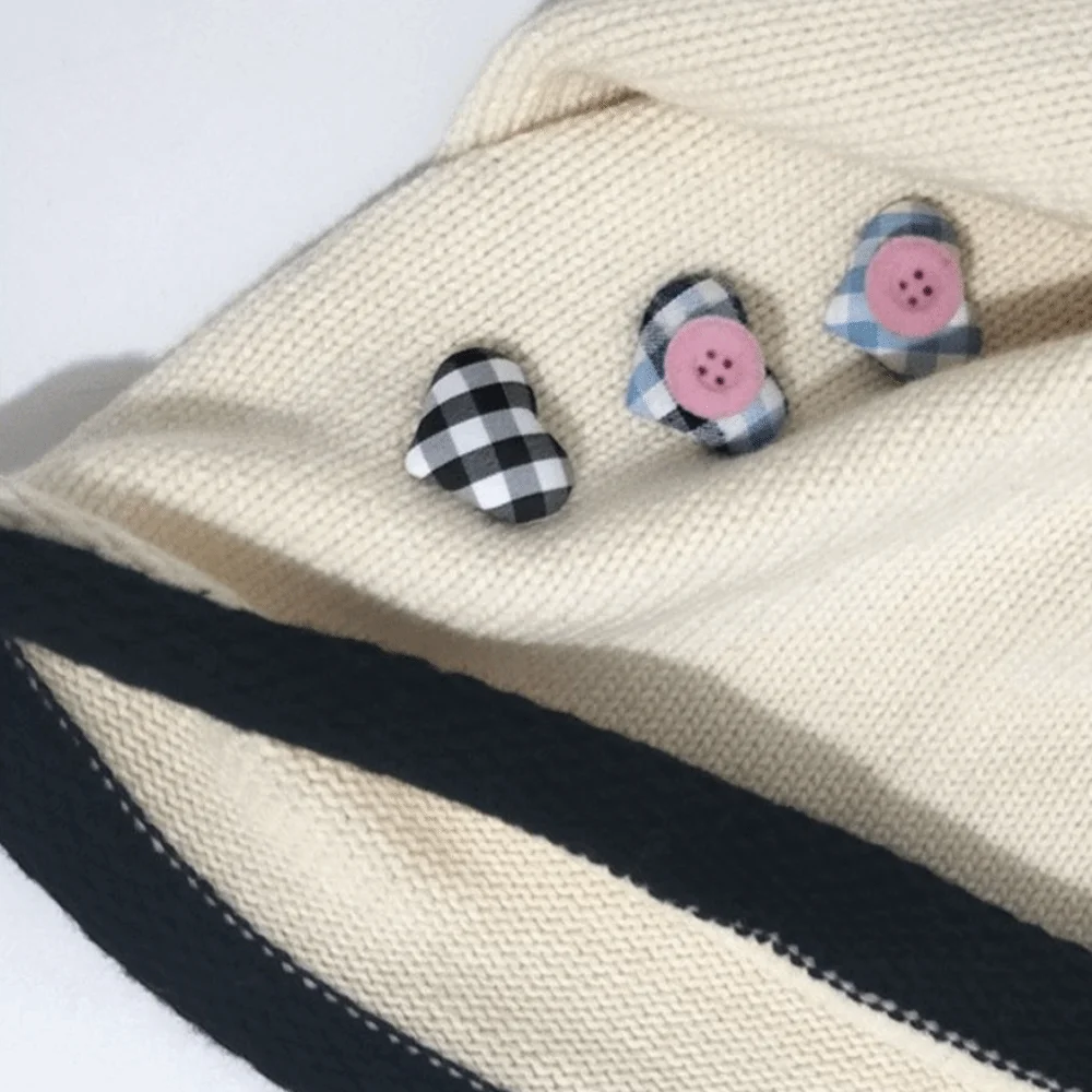 أزياء خمر Y2k فضفاض قبعة القلب زر الضفيرة حافة محبوك بيني قبعة تنوعا فضفاض البلوز القبعات النساء