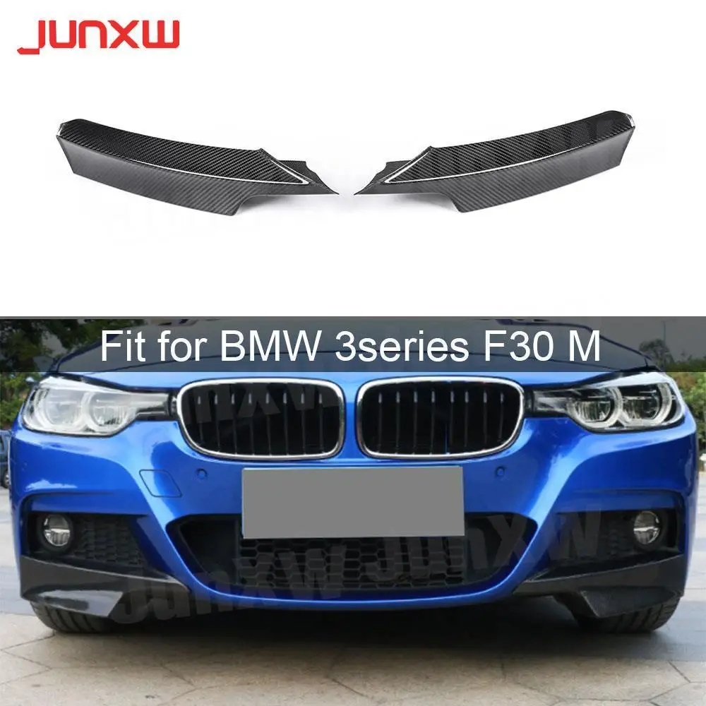 

3 Series Front Bumper Lip Fin Splitter Flaps Aprons for BMW F30 M sport Sedan 2012-2017 Carbon fiber FRP Material