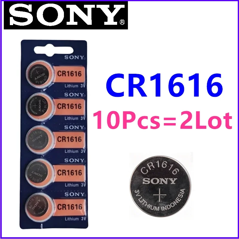 5-100Pcs Original Sony CR1616 3V Lithium Battery Watch Toy Calculator Car Key Remote Control Button Coin Cells