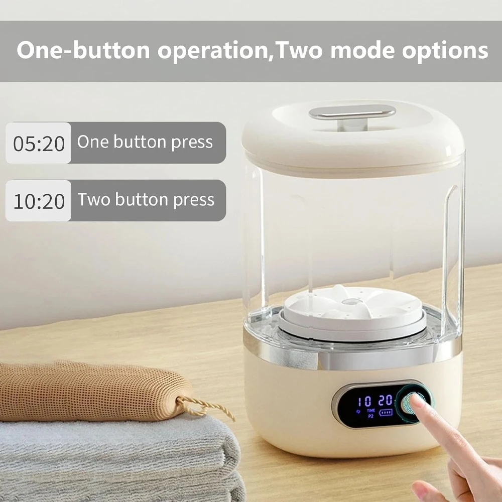 

Беспроводная мини-стиральная машина для нижнего белья и носков, не требующая установки, полностью автоматическая, компактная.