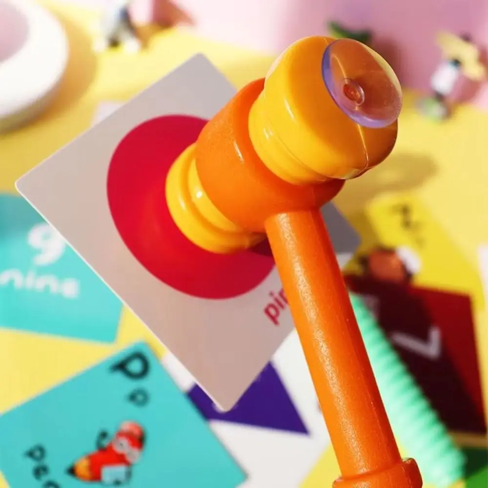 Sucker Hammer Picture Cards Sucker Hammer Learning Parent-Child Suction Cup Hammer Plastic Puzzle Knock Suction Table Party Game