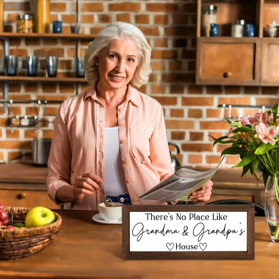 هدية Yousoontic للأجداد من الأجداد ليس هناك مكان مثل منزل الجدة والجد علامة خشبية لديكور المنزل في المزرعة