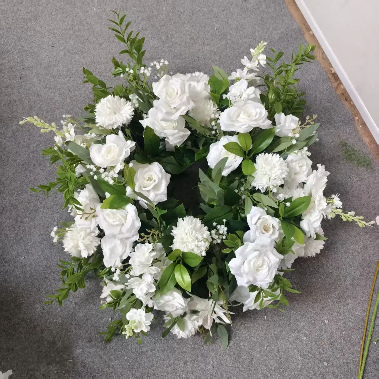 

Искусственный цветочный венок для свадебного декора, украшение для подсвечников, центральные элементы для стола, подвесная гирлянда, реквизит для вечеринок, декор для дома и стен