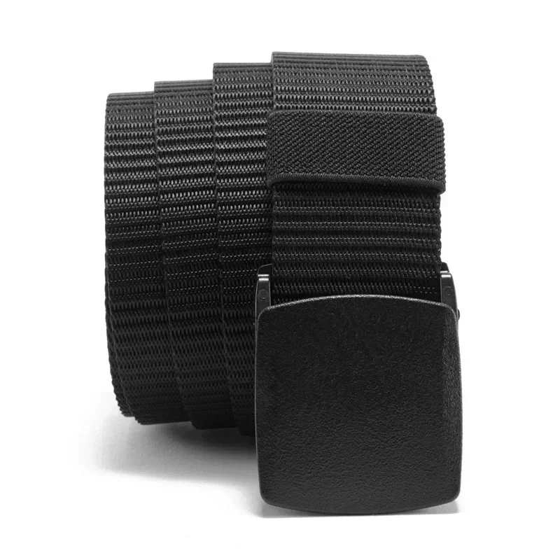 2Pcs Men Nylon Tactical Canvas Belt with Auto Buckle, Multifunctional Outdoor Hunting Waist Strap