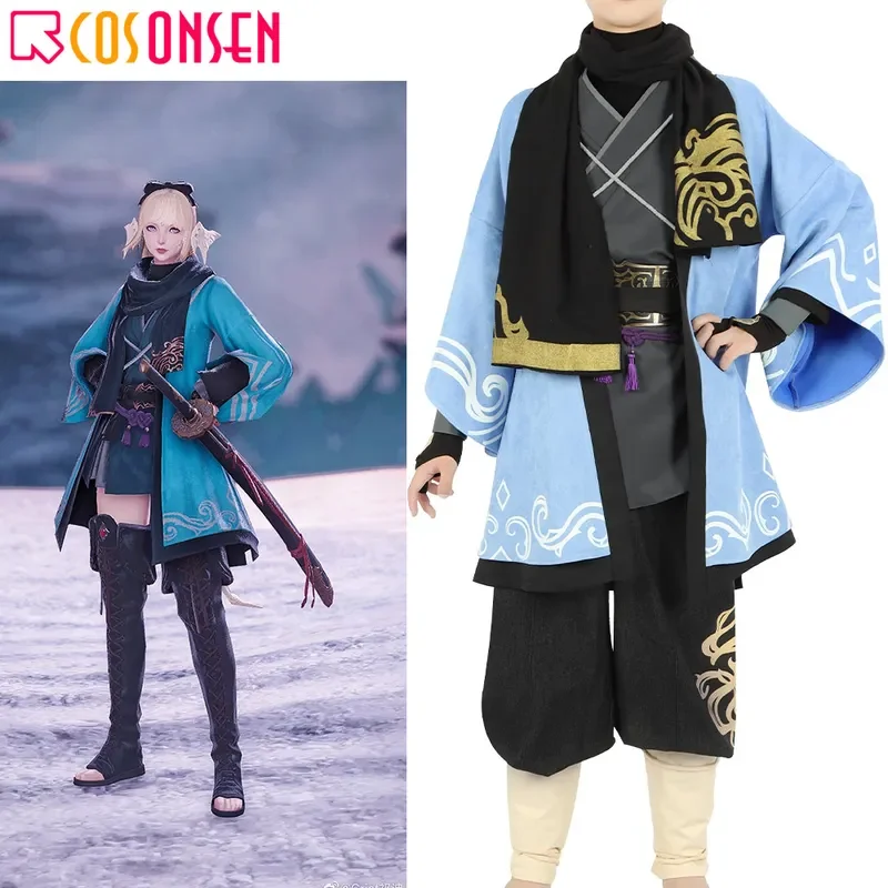 أزياء فاينل فانتسي XIV ريشي هاوري التأثيرية أزياء كوسبليونسن FF14 ملابس ريشي أزياء نينجوتسو مصنوعة حسب الطلب